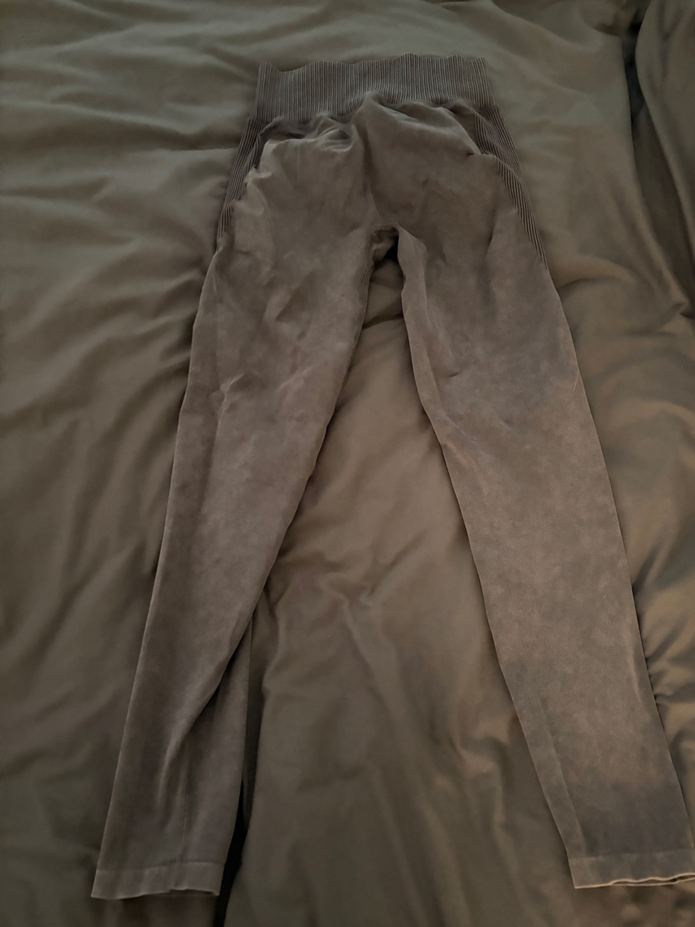 Z Supply Gray Ribbed-Waist Leggings